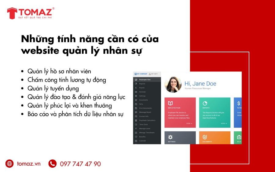 Những tính năng cần có của một website quản lý nhân sự chuyên nghiệp