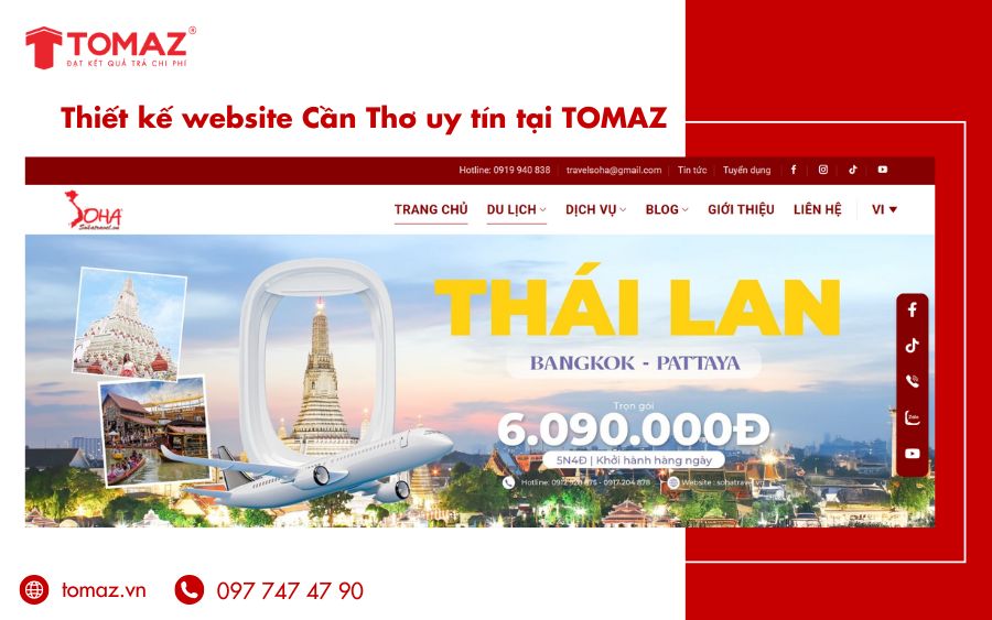 Tomaz cam kết mang đến những thiết kế web cần thơ uy tín cho khách hàng