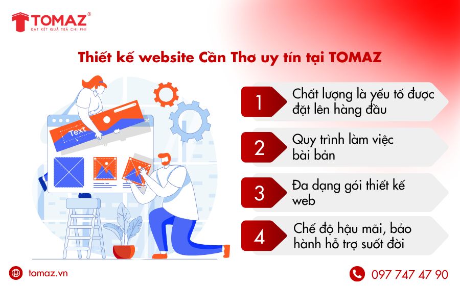  Tomaz là lựa chọn hàng đầu cho những ai muốn tạo dựng một website chuyên nghiệp tại Cần Thơ.