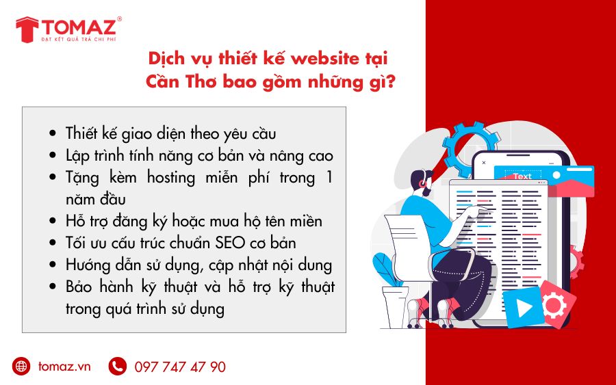 Tomaz cung cấp dịch vụ thiết kế web cần thơ với những tính năng đặc biệt