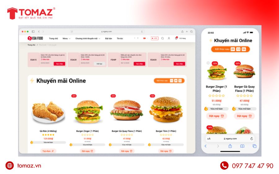 Một số mẫu web bán hàng mới nhất