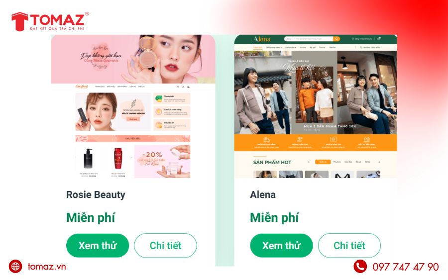 Cập nhật một số giao diện website miễn phí cho khách hàng