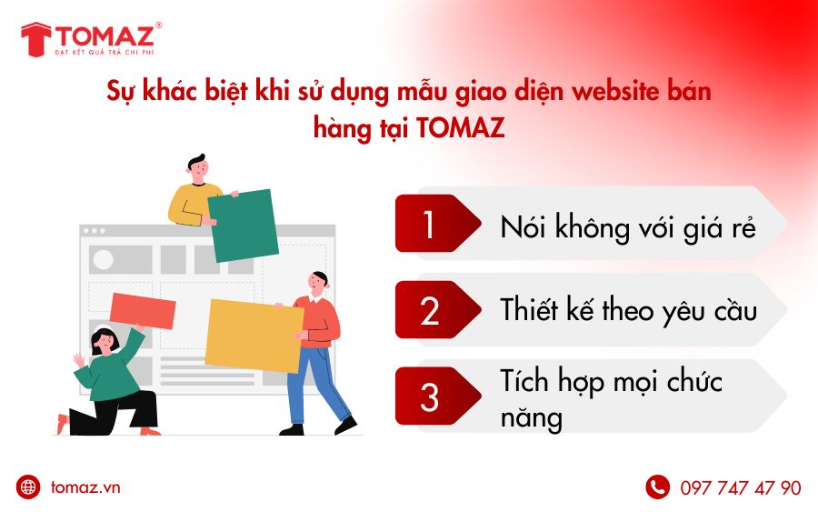 Không web giá rẻ – Chỉ web chất lượng cao, thiết kế theo yêu cầu, tích hợp đầy đủ tính năng tại TOMAZ