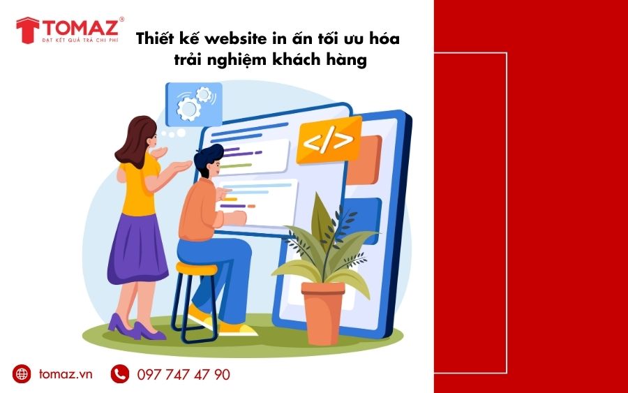 Website in ấn tích hợp đặt hàng online, tư vấn nhanh, tìm kiếm tiện lợi giúp nâng cao trải nghiệm và giữ chân khách hàng hiệu quả