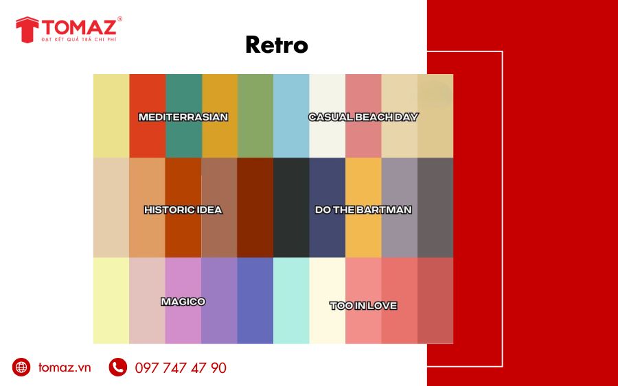 Bảng màu Retro