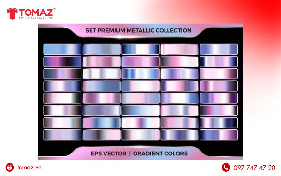 Ý nghĩa màu sắc trong thiết kế website với Metallic là thể hiện giá trị, sự đẳng cấp và sang trọng