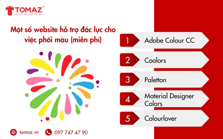 Cập nhật một số website hỗ trợ đắc lực cho việc phối màu