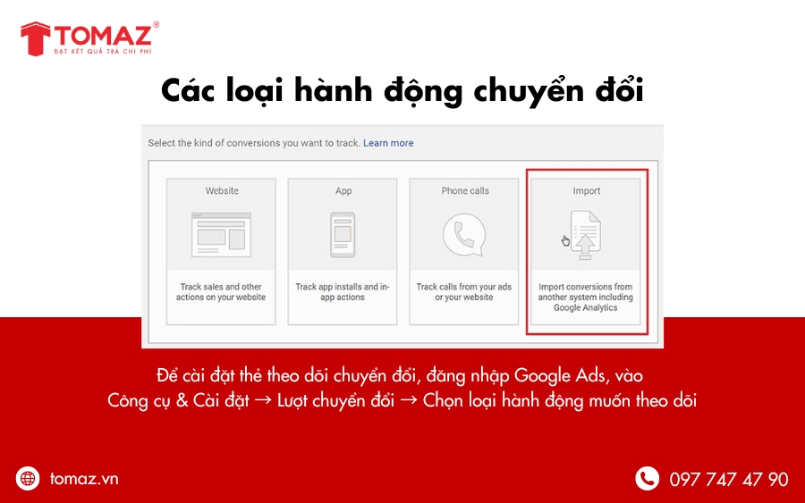 Các loại hành động chuyển đổi