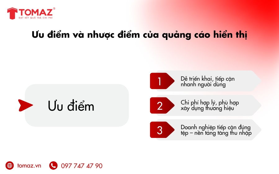 Ưu điểm của quảng cáo hiển thị