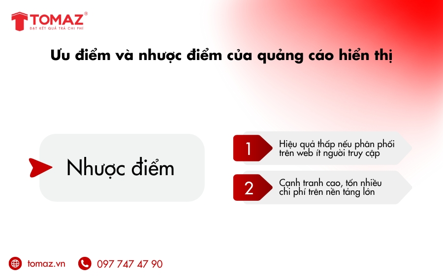 Nhược điểm của quảng cáo hiển thị 