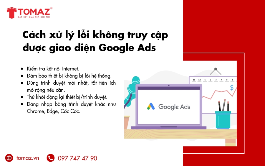 Cách xử lý lỗi không truy cập được giao diện Google Ads