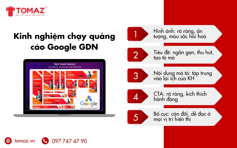 Kinh nghiệm chạy quảng cáo Google GDN - Tối ưu banner quảng cáo 