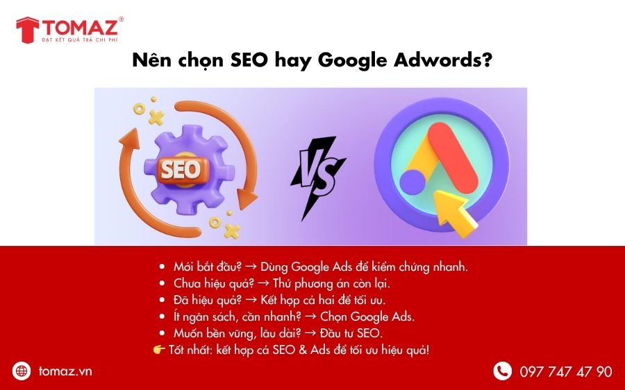 Nên chọn SEO hay Google Adwords? 