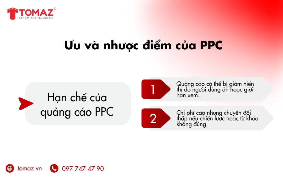 Hạn chế của quảng cáo PPC là gì