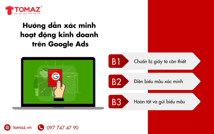 Các bước xác minh hoạt động kinh doanh trên Google Ads