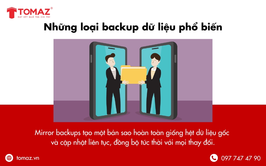 Những loại backup dữ liệu website phổ biến - Mirror Backups