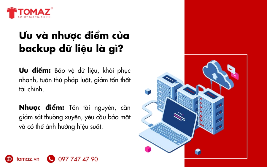 Ưu và nhược điểm của backup dữ liệu là gì?
