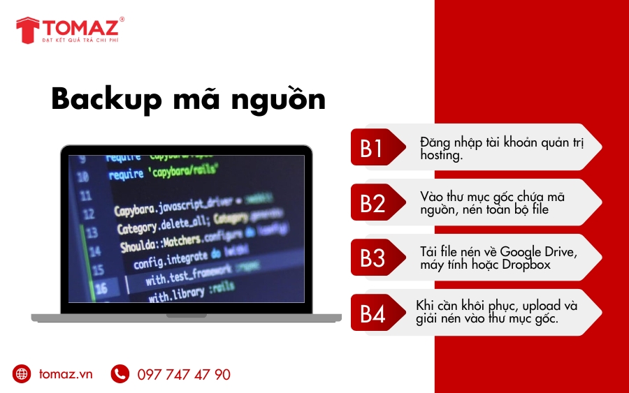 Hướng dẫn backup dữ liệu website - Back up mã nguồn