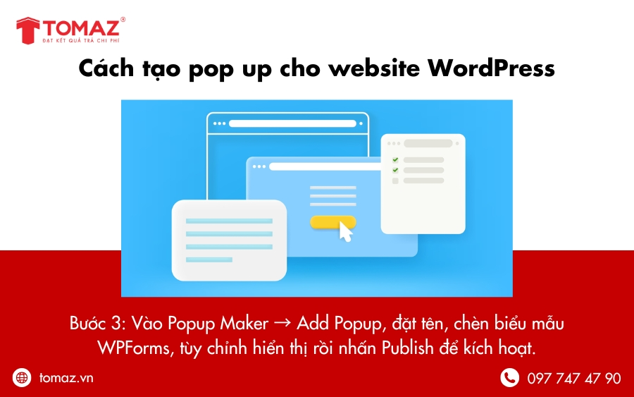 Cách tạo popup cho website WordPress - Tạo cửa sổ bật lên trong Trình tạo cửa sổ bật lên