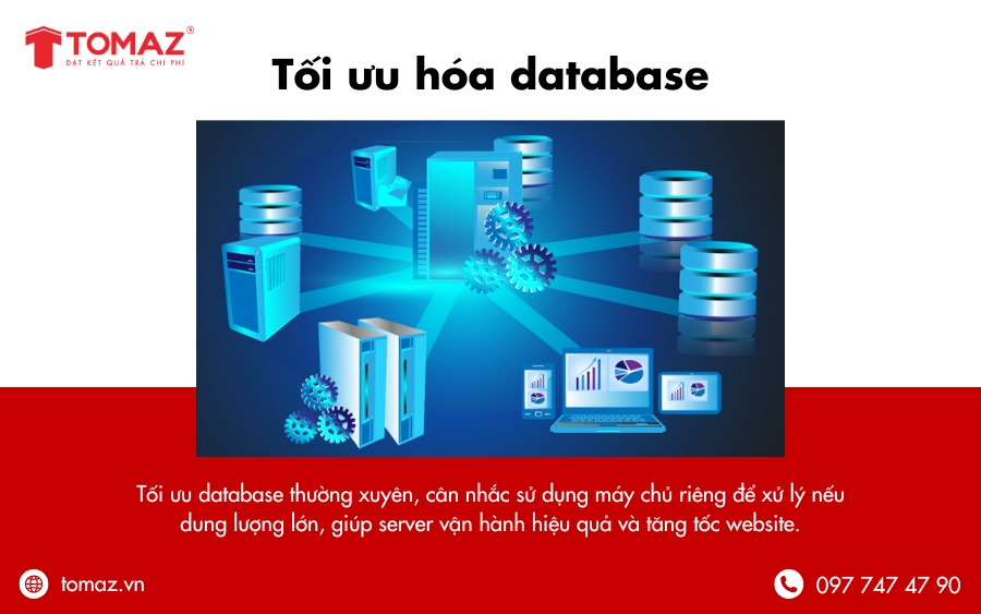 Cách tối ưu tốc độ website - Tối ưu hóa database