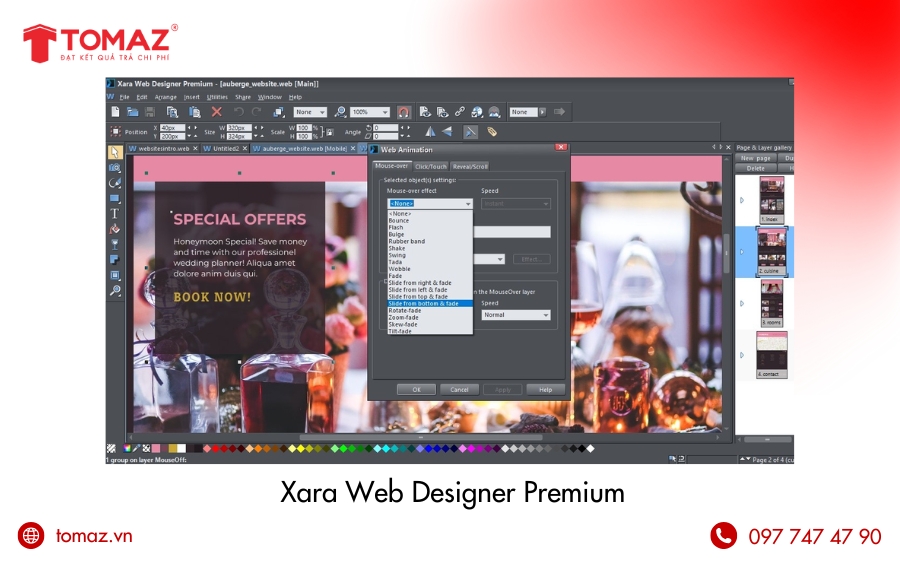 Phần mềm thiết kế web - Xara Web Designer Premium