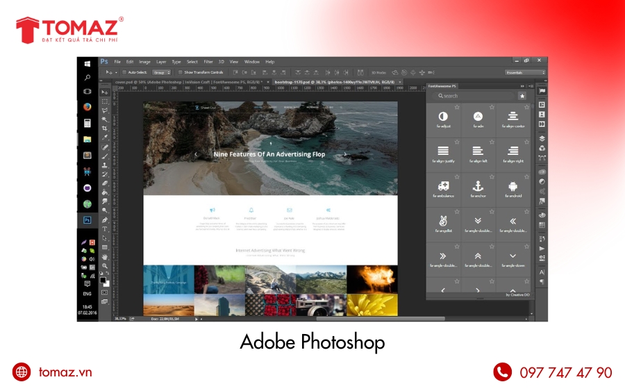 Phần mềm thiết kế web - Adobe Photoshop