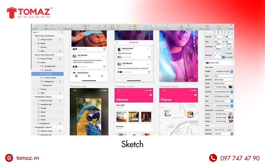 Phần mềm thiết kế web - Sketch
