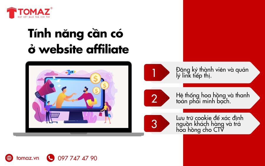 Những tính năng cần có ở website affiliate là gì?