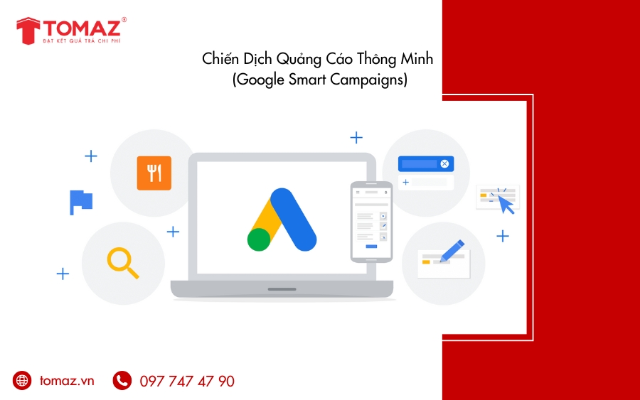 Các loại quảng cáo Google Ads phổ biến - Chiến dịch quảng cáo thông minh
