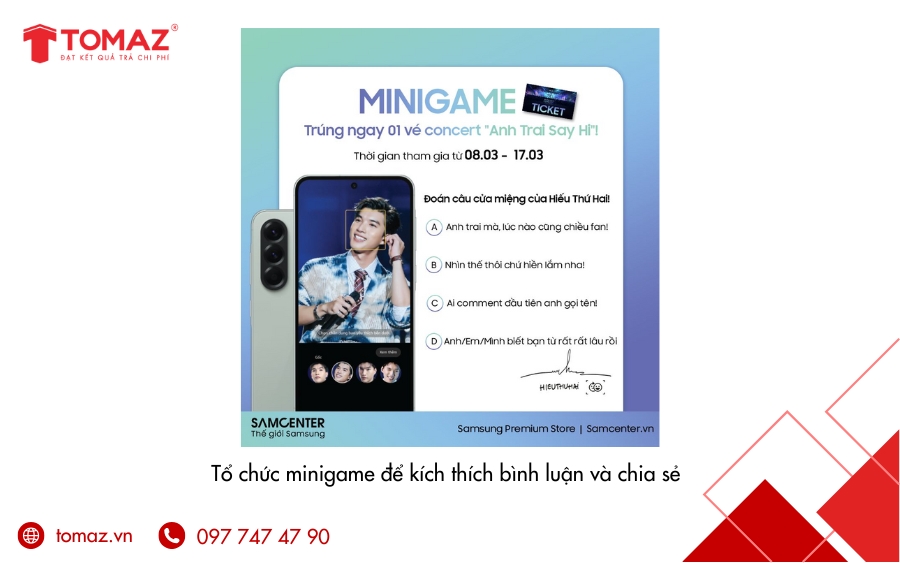 Cách đăng bài bán hàng trên Facebook hiệu quả - Tổ chức minigame hoặc give away