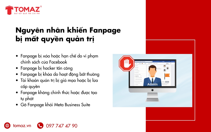 Nguyên nhân phổ biến khiến Fanpage bị mất quyền quản trị