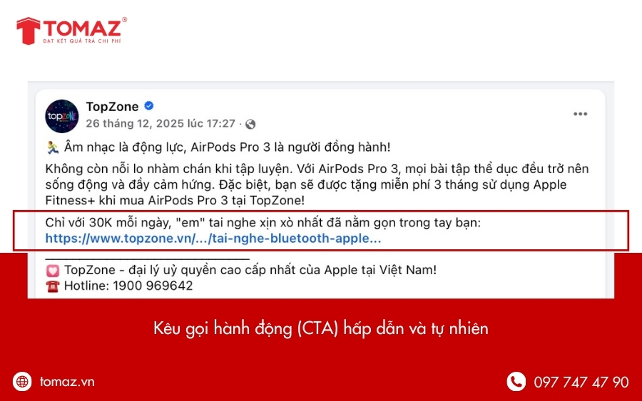 Cách tăng tương tác Facebook - CTA hấp dẫn, tự nhiên và đa dạng theo ngữ cảnh