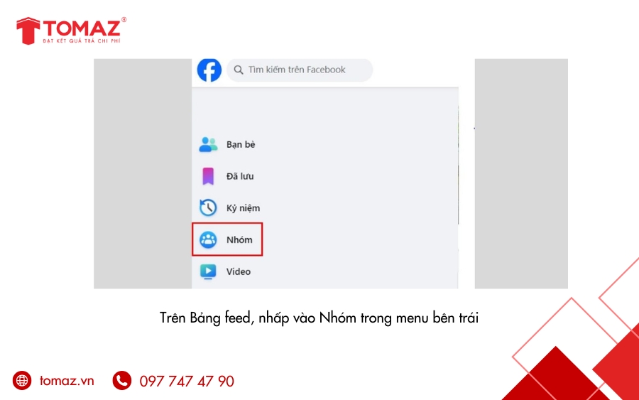 Truy cập mục Nhóm