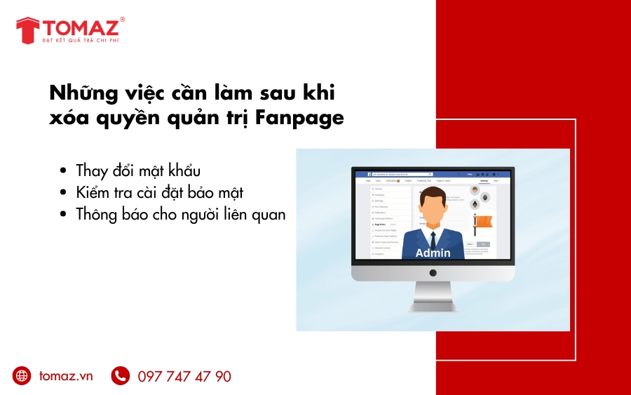 Những việc cần làm sau khi xóa quyền quản trị Fanpage