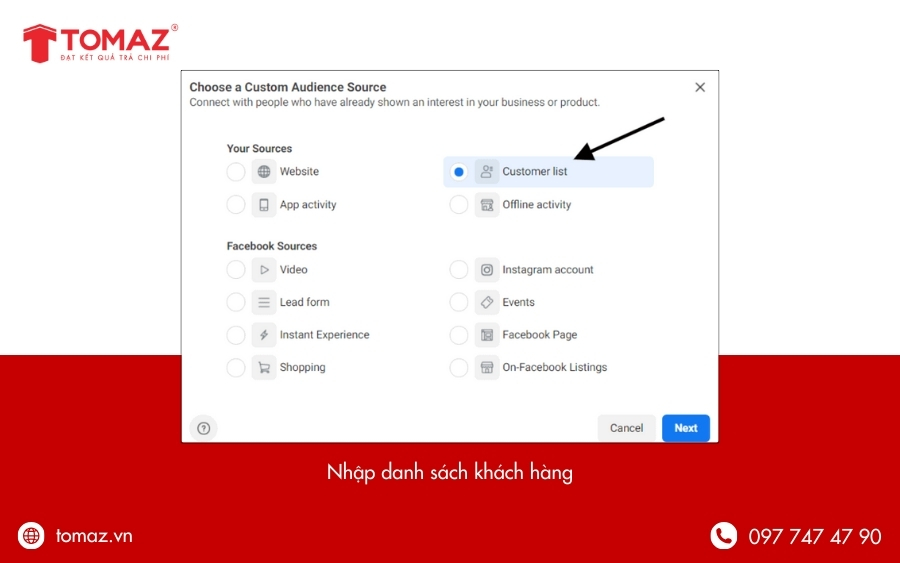 Nhập danh sách khách hàng