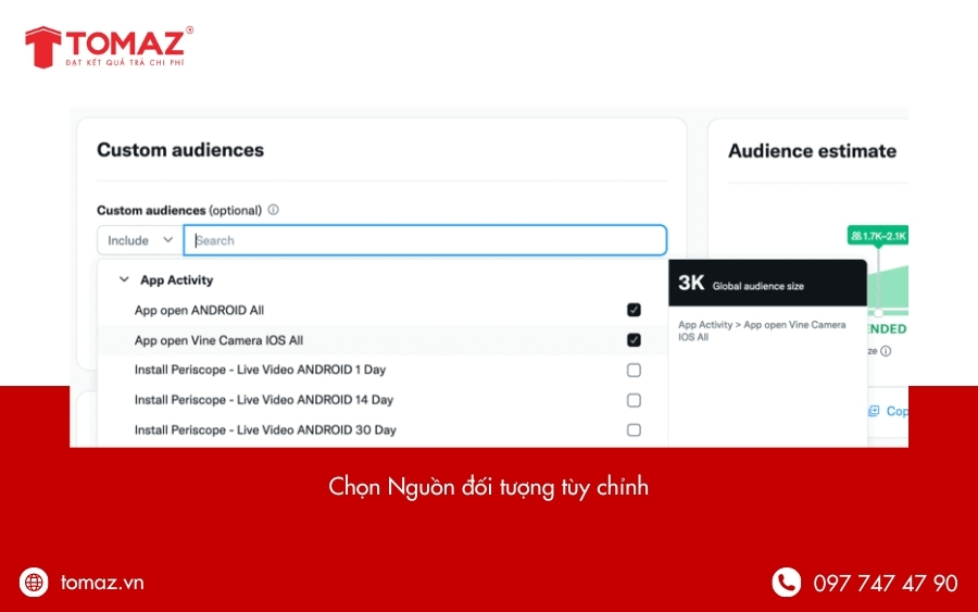 Chọn nguồn đối tượng tùy chỉnh