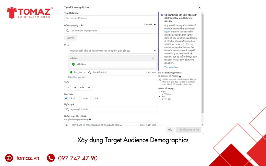 Xây dựng Target Audience Demographics