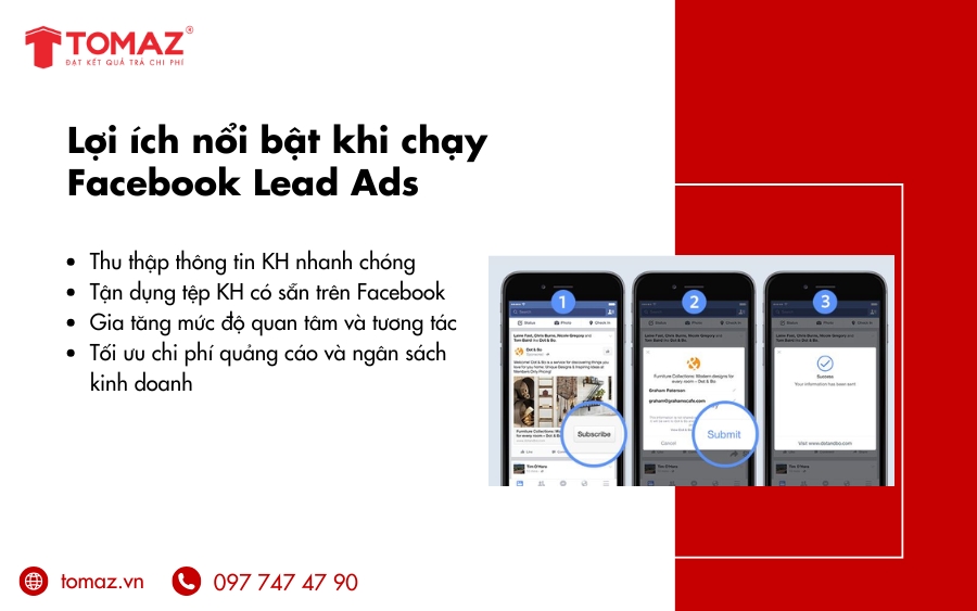 Những lợi ích nổi bật khi chạy Facebook Lead Ads