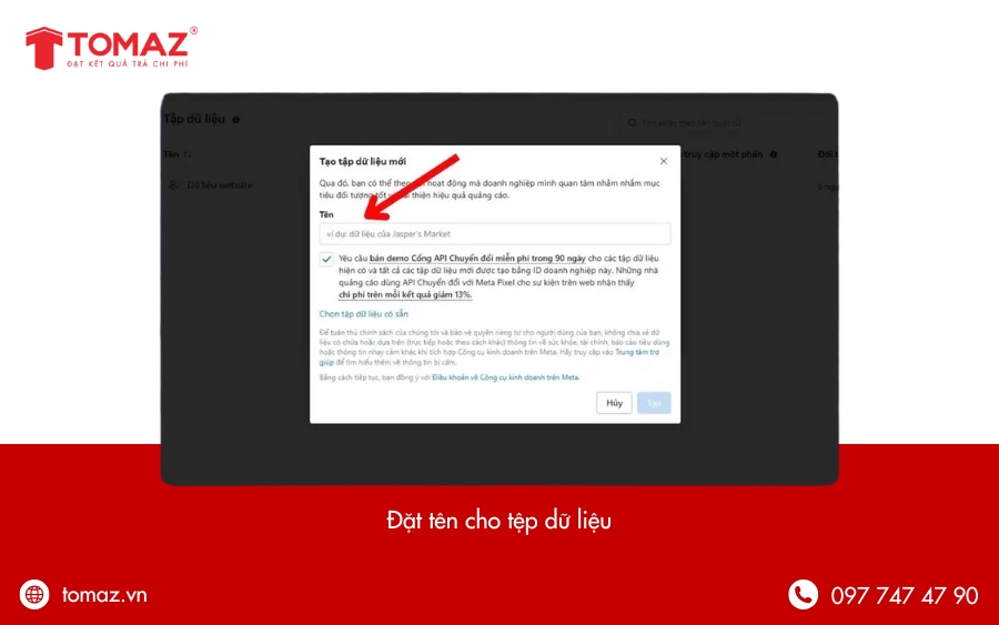 Đặt tên cho tệp dữ liệu