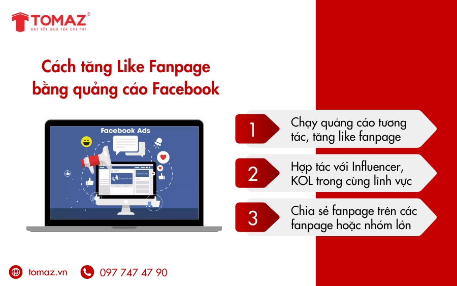 Cách tăng Like Fanpage bằng quảng cáo Facebook