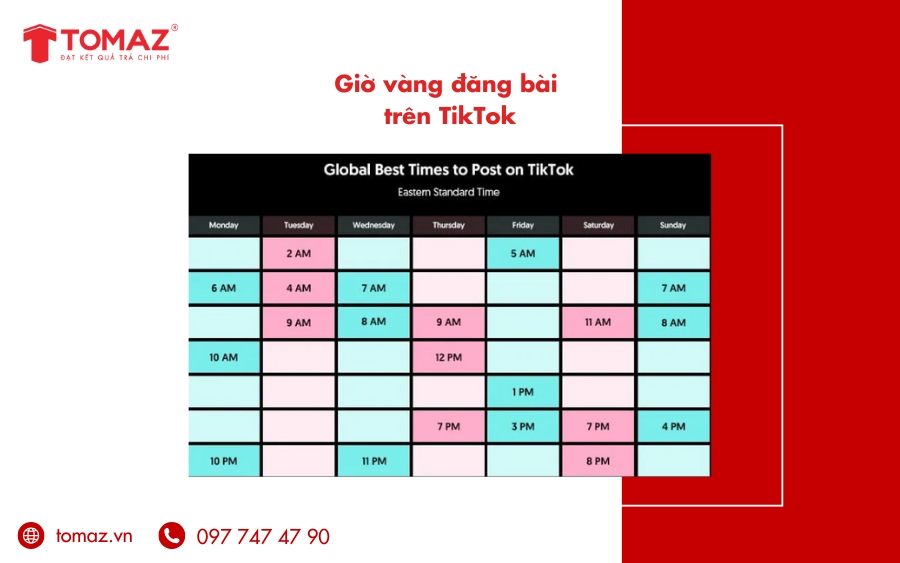Khung giờ đăng nội dung hiệu quả trên TikTok