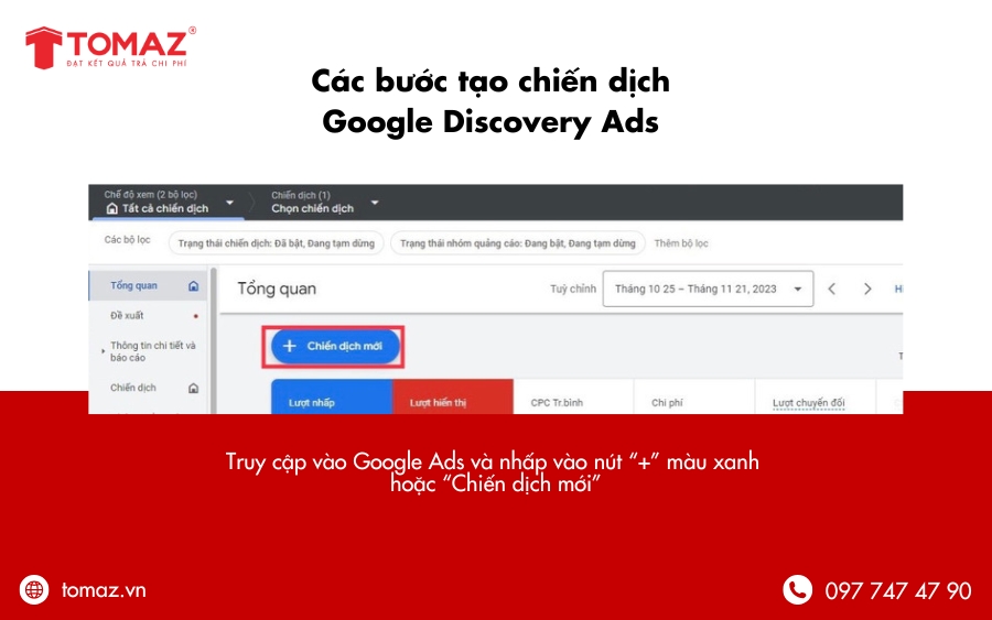Truy cập Google Ads và bắt đầu chiến dịch mới