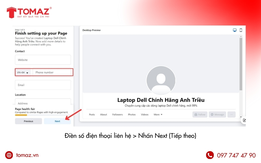 Cập nhật thông tin liên hệ