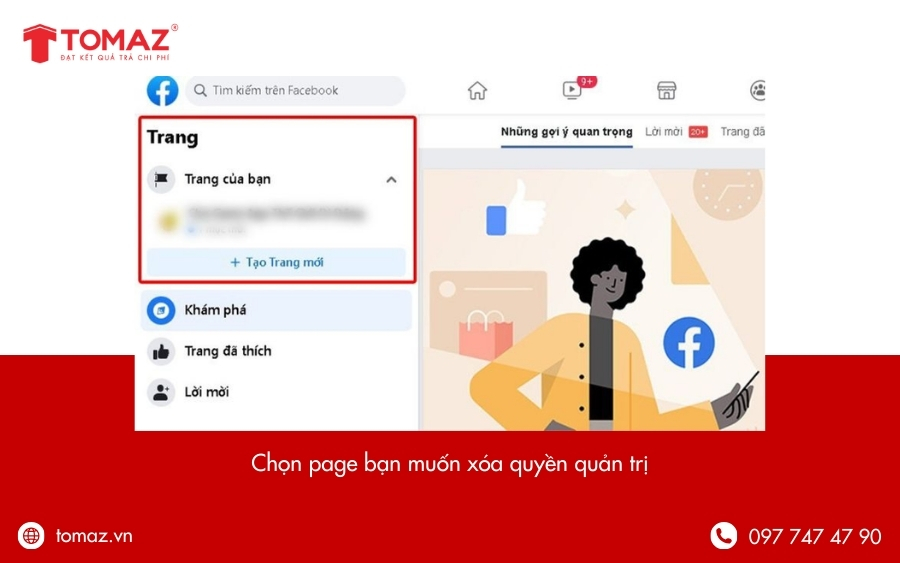 Đăng nhập và truy cập Fanpage