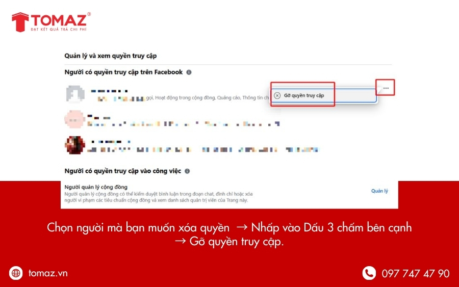 Gỡ quyền quản trị viên
