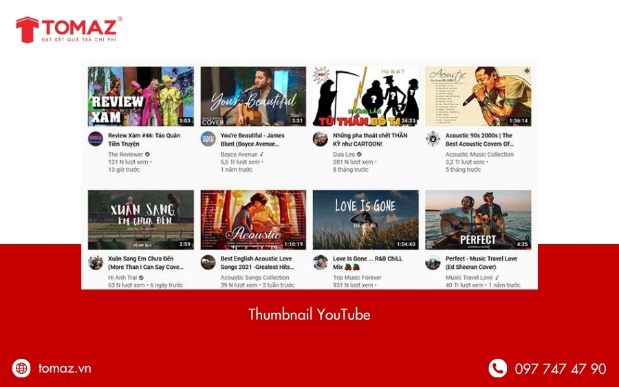 Các loại Thumbnail phổ biến hiện nay - Thumbnail YouTube