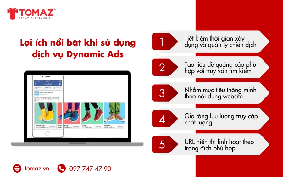 Lợi ích nổi bật khi sử dụng dịch vụ Dynamic Ads