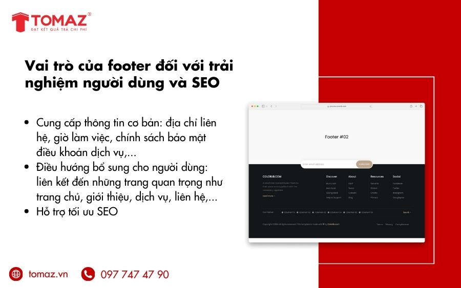 Vai trò của footer là gì?