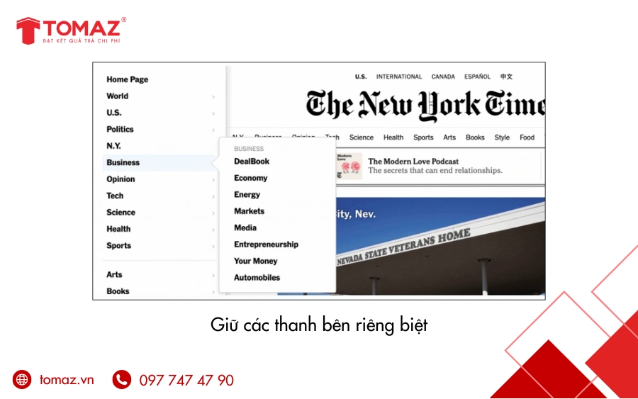 Giữ các thanh bên riêng biệt, đảm bảo khoảng cách hợp lý