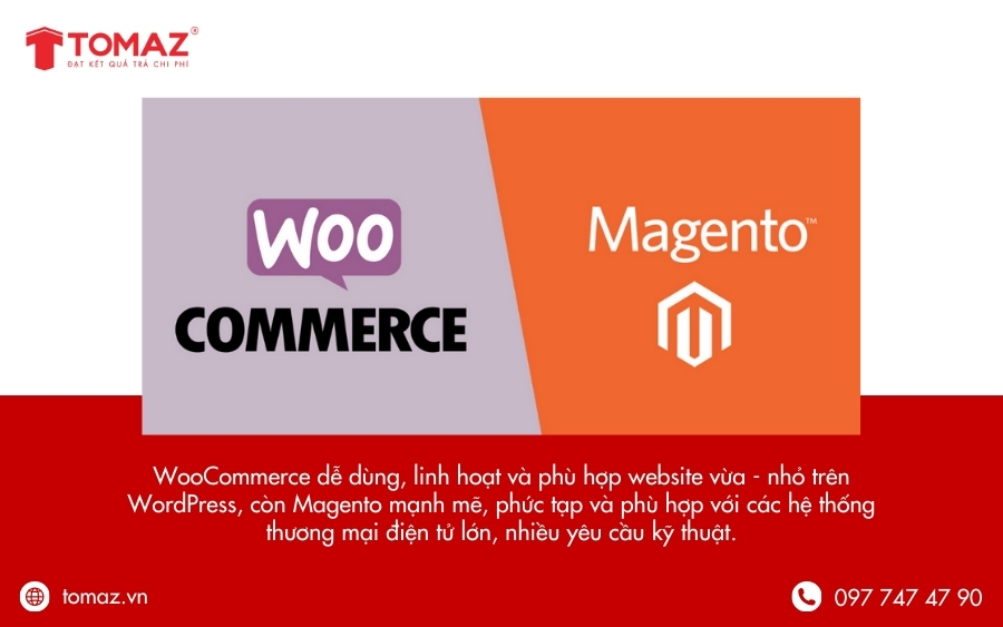 Điểm khác biệt giữa Magento và WooCommerce là gì?